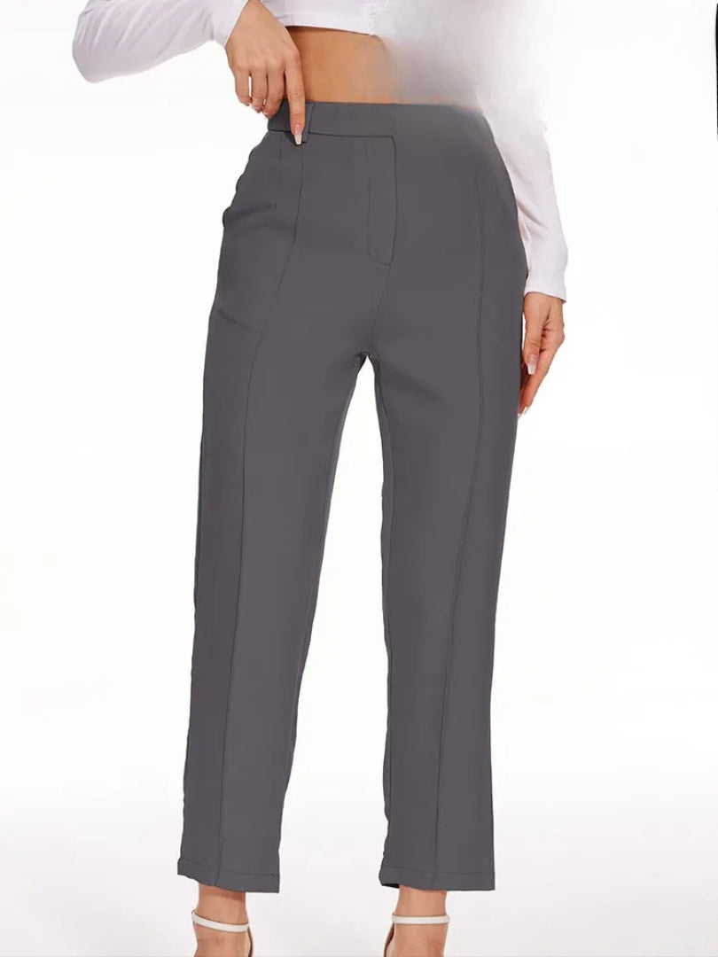 Slim Fit High-Waist Pencil Pants