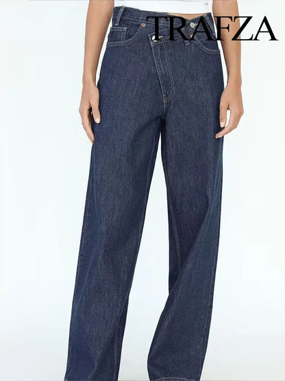 Vintage High-Waist Straight Jeans