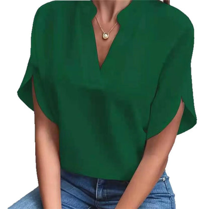 Cold Shoulder Blouse – Split Sleeve Design