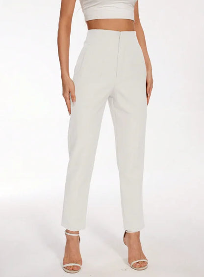 Slim Fit High-Waist Pencil Pants