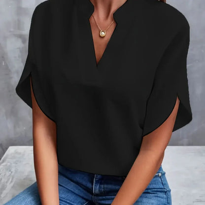 Cold Shoulder Blouse – Split Sleeve Design