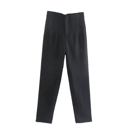 Slim Fit High-Waist Pencil Pants