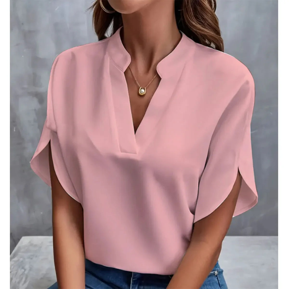 Cold Shoulder Blouse – Split Sleeve Design