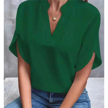 Cold Shoulder Blouse – Split Sleeve Design