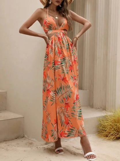 Boho Backless Split Dress